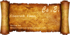 Csernok Emma névjegykártya